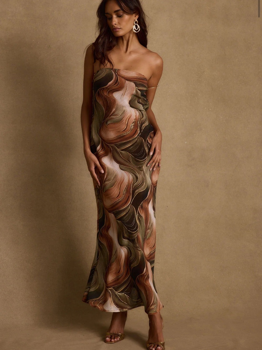 Natalia Olive and Rust 12th Tribe Dress